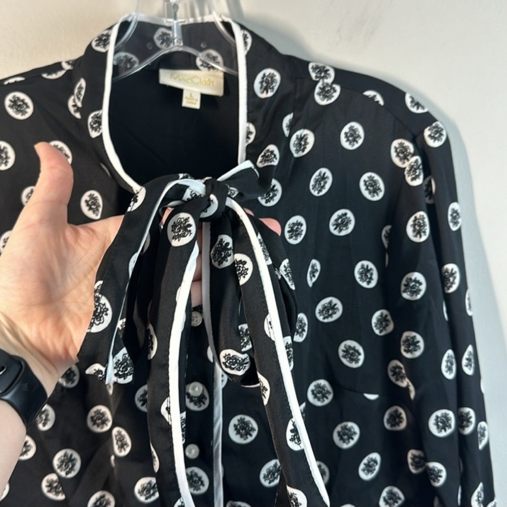 Modcloth Black and White Long Sleeve Dress - Picture 11 of 16